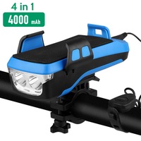far bicicleta cu suport telefon claxon power band 4000mah 4 in 1 3 moduri de luminare 2 x t6 led rezistent la apa albastru imagen 15_0_
0