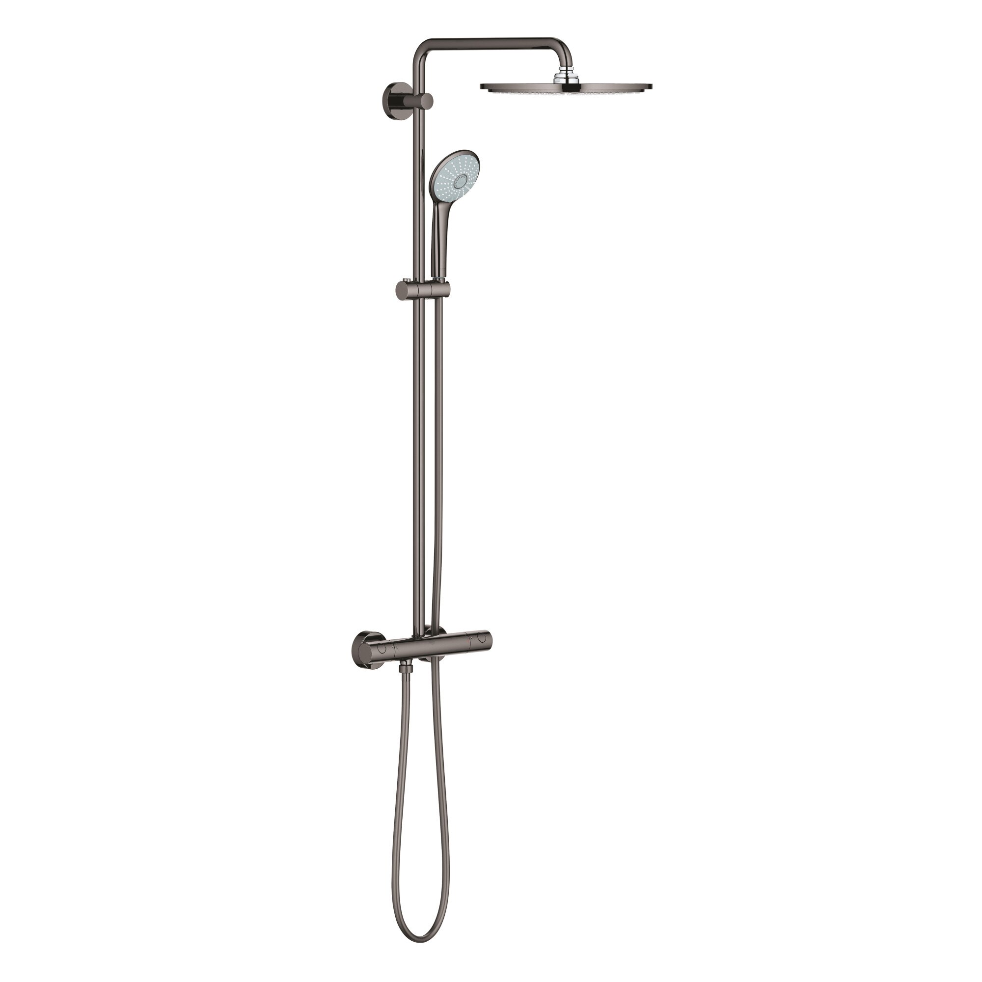 Sistem de dus Grohe Euphoria 310 26075A00, 1/2'', aparent, termostat, 3 functii, antracit (hard graphite)