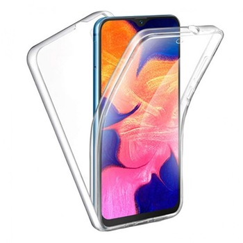 Husa Full TPU 360° (fata + spate) compatibil cu Samsung A41, Transparent, Alc mobile Husa Full TPU 360° (fata + spate) compatibil cu Samsung A41, Transparent, Alc mobile