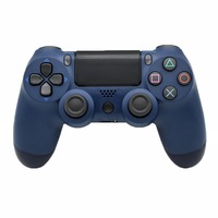 Controller Gamepad Wireless Bluetooth pentru Playstation PS4 PC Lumina LED Albastru inchis
