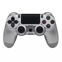Controller Gamepad Wireless Bluetooth pentru Playstation PS4 PC Lumina LED Argintiu