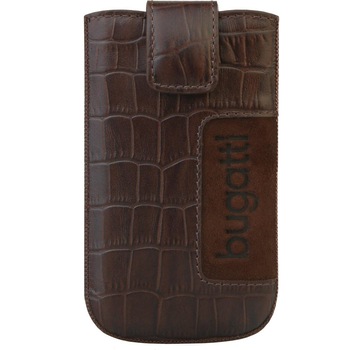 Husa de protectie universala , piele naturala , maro, 122 x 73mm, Bugatti Husa de protectie universala , piele naturala , maro, 122 x 73mm, Bugatti