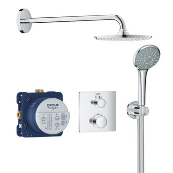 Sistem de dus Grohe Grohtherm Cosmopolitan 210 34734000, incastrat, termostat, 210 mm, crom Sistem de dus Grohe Grohtherm Cosmopolitan 210 34734000, incastrat, termostat, 210 mm, crom