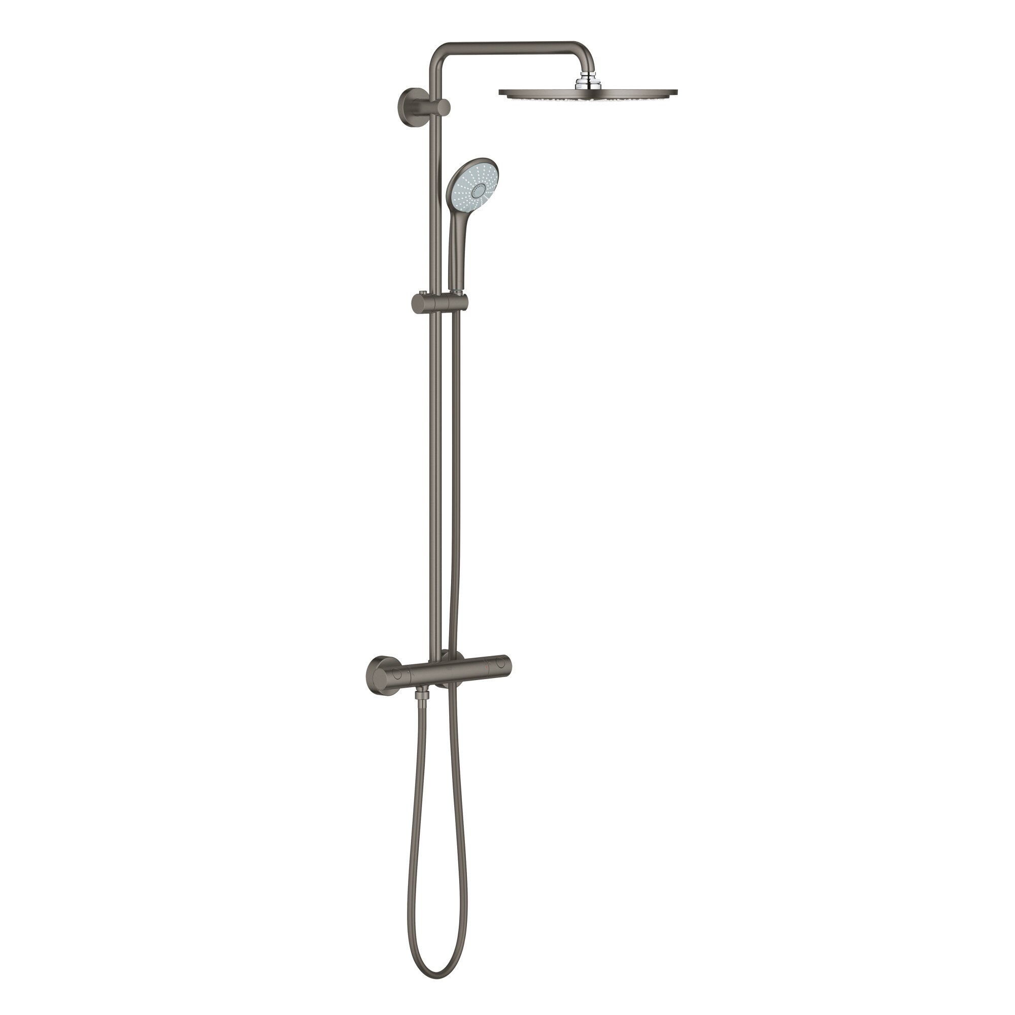 Sistem de dus Grohe Euphoria 310 26075AL0, 1/2'', aparent, termostat, 310 mm, anti-oparire, 3 functii, antracit (hard graphite)