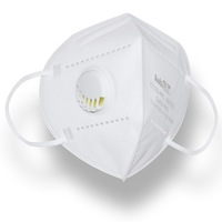 Set 5 Masti cu 5 straturi de protectie respiratorie cu supapa, valva pentru expiratie standard FFP2 KN95 N95, protectie 98%, AmbiLife