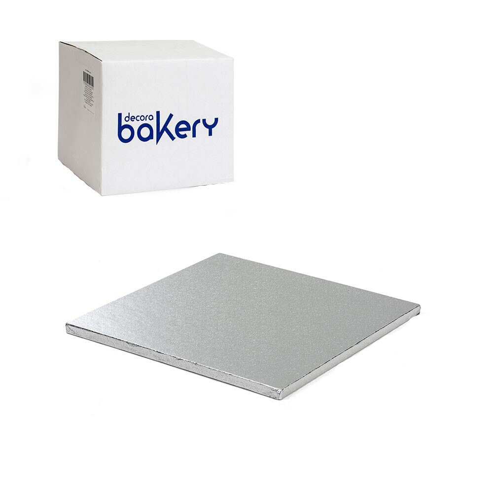 Platforme patrate tort Bakery - 30x30cm – culoare argintiu – h1,2cm