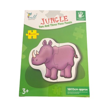 Pachet 6 puzzle Jungle- Vision cu doua sau trei piese mari 18x13 cm Pachet 6 puzzle Jungle- Vision cu doua sau trei piese mari 18x13 cm