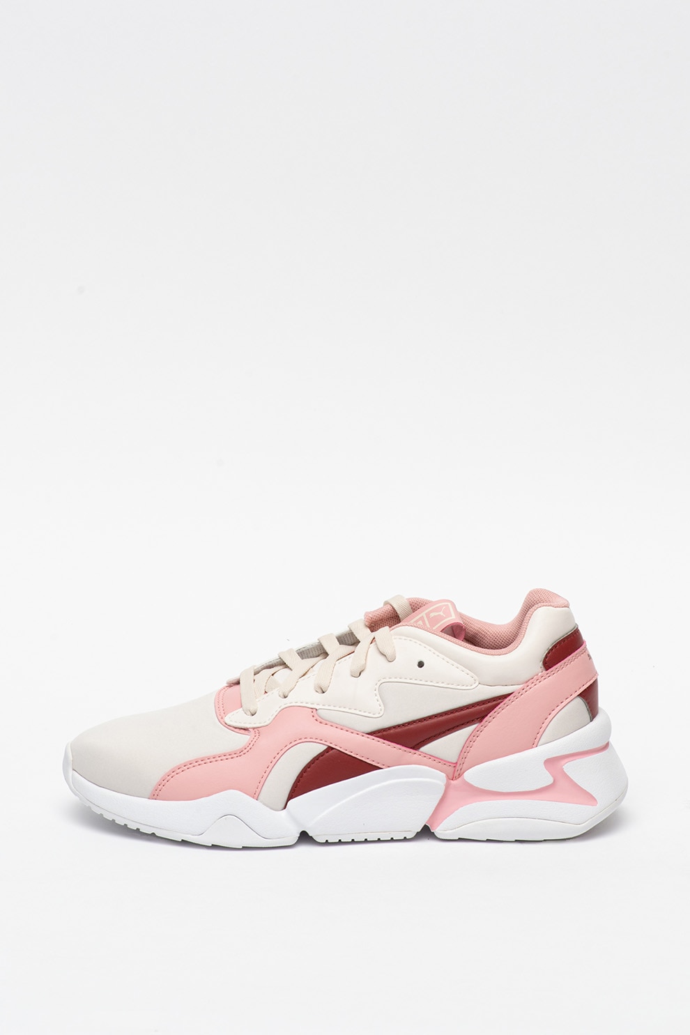Puma, Pantofi sport din piele ecologica si material textil Nova