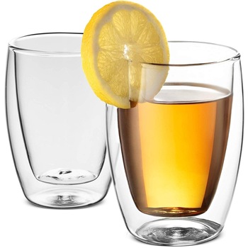 Set 2 pahare Cappuccino, sticla borosilicata, pereti dubli, 300 ml Set 2 pahare Cappuccino, sticla borosilicata, pereti dubli, 300 ml