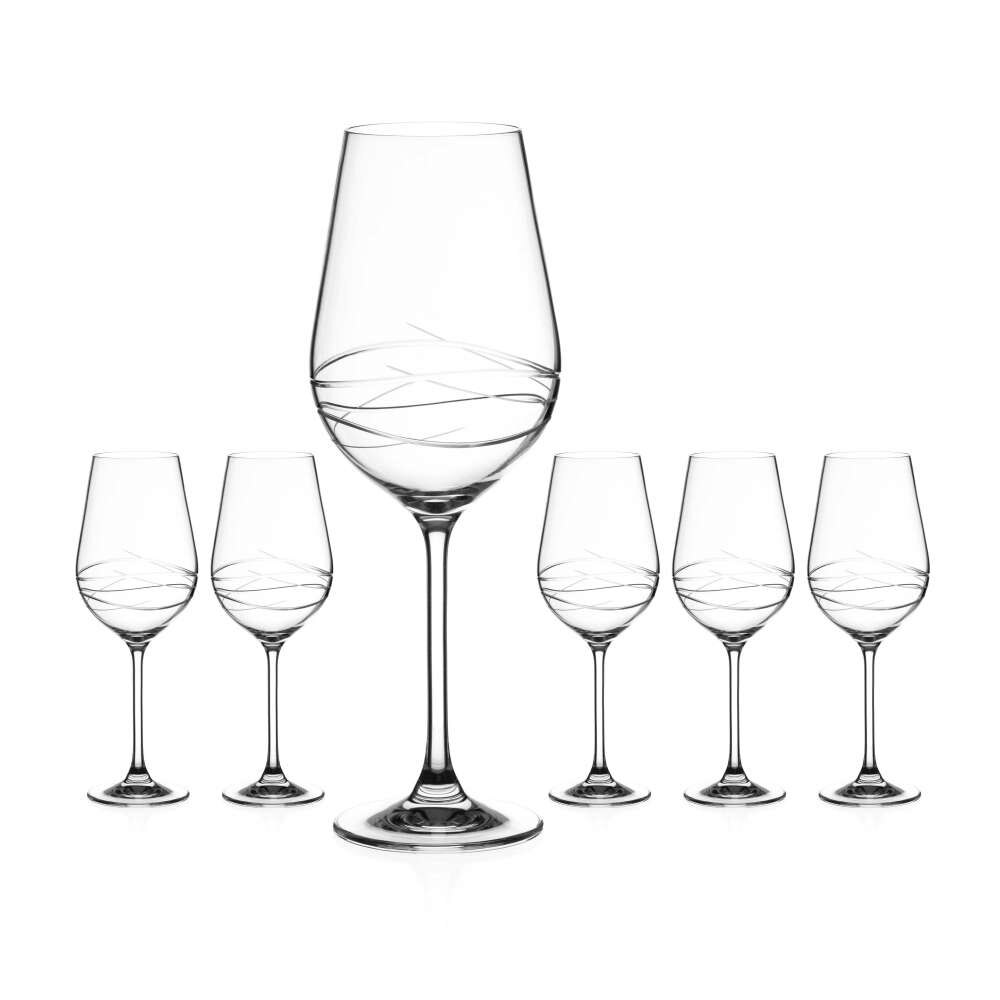 Set 6 Pahare pentru Vin din Cristal Venice 470 ml