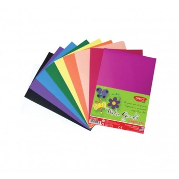 Hartie Gumata Embosata DACO, 20x30 cm, 10 Coli/Top, 10 Culori Hartie Gumata Embosata DACO, 20x30 cm, 10 Coli/Top, 10 Culori