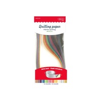 Hartie Quilling DACO Metalizata, 42.5x0.5 cm,100 Fasii/Set, Multicolor, Capat Autoadeziv