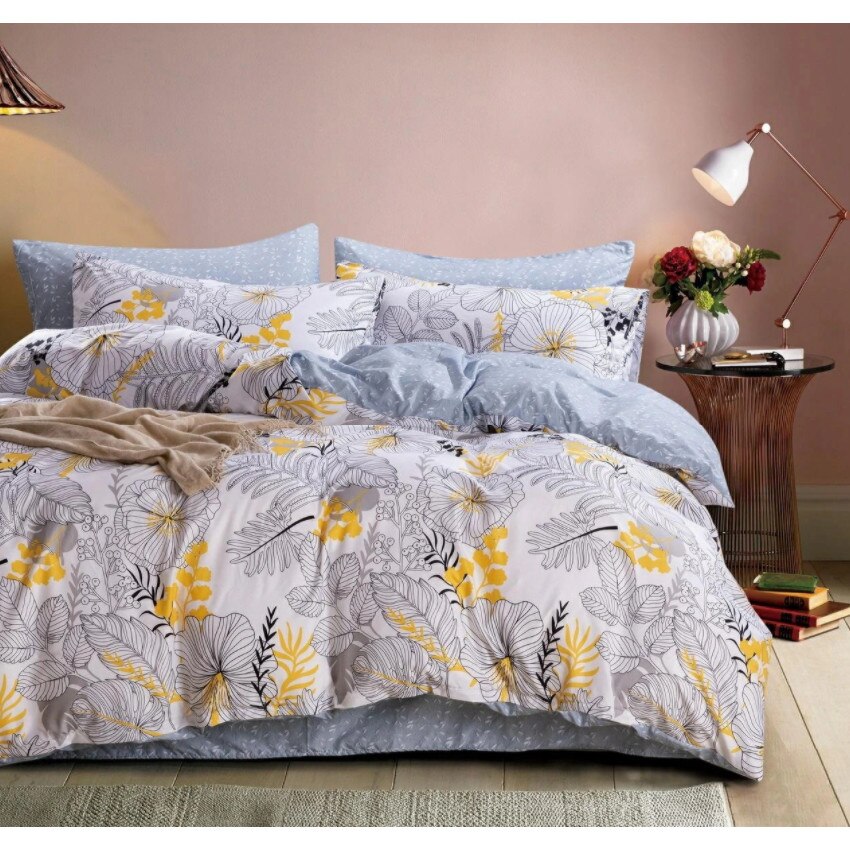 Lenjerie de pat dublu Cotton World, bumbac satinat, set 3 piese - LP2