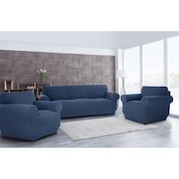 set huse elastice pentru canapea 3 locuri si 2 fotolii kring nairobi 60 bumbac 35 poliester  5 elastan albastru imagen 41_0_
0