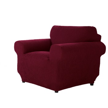 Husa elastica pentru fotoliu Kring Brilliante, intre 70-110 cm, 60% bumbac+ 35% poliester + 5% elastan, Bordeaux Husa elastica pentru fotoliu Kring Brilliante, intre 70-110 cm, 60% bumbac+ 35% poliester + 5% elastan, Bordeaux