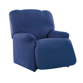 Husa elastica pentru fotoliu cu recliner mecanic Kring Brilliante, intre 70-110 cm, 60% bumbac+ 35% poliester + 5% elastan, Albastru Husa elastica pentru fotoliu cu recliner mecanic Kring Brilliante, intre 70-110 cm, 60% bumbac+ 35% poliester + 5% elastan, Albastru