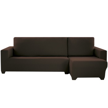 Husa elastica pentru coltar cu brat pe partea dreapta Kring Brilliante, intre 230-290 cm, 60% bumbac+ 35% poliester + 5% elastan, Maro inchis Husa elastica pentru coltar cu brat pe partea dreapta Kring Brilliante, intre 230-290 cm, 60% bumbac+ 35% poliester + 5% elastan, Maro inchis