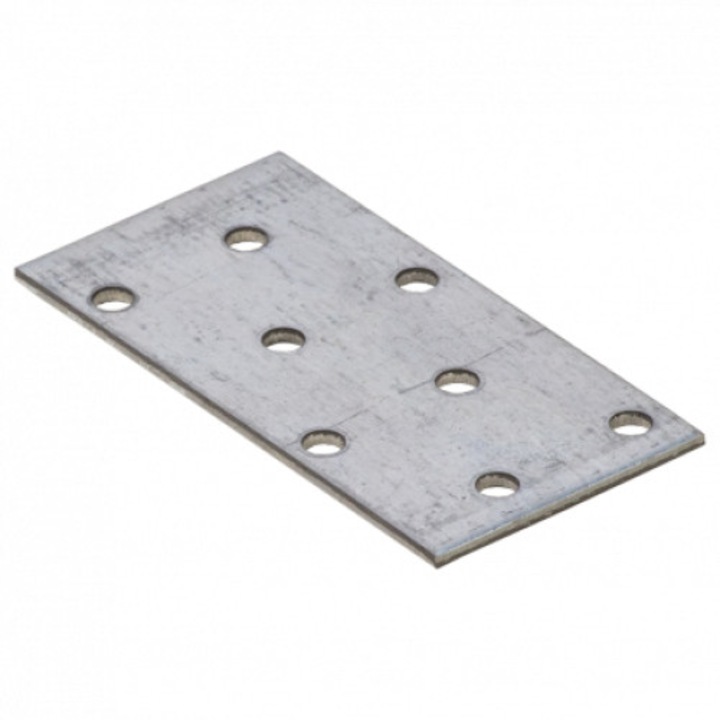 Placa perforata plata pentru lemn, 80x40x2.0 mm