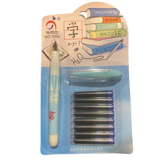 Stilou albastru Vision 1008 cu 8 rezerve