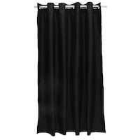 Draperie cu inele patrate culoare neagra, blackout , 140 x 180 cm