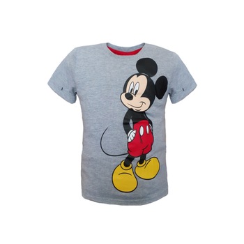 Tricou baieti Disney Mickey Mouse, gri, marimea 104-110 cm Tricou baieti Disney Mickey Mouse, gri, marimea 104-110 cm