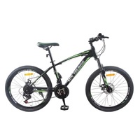 Bicicleta Go Kart 24" discuri frana fata + spate Jante aluminiu, negru verde