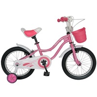 bicicleta go kartmodel velors 16 inch roz pentru fetite cu varsta intre 4-6 ani roti ajutatoare aparatoare si cosulet pentru jucarii imagen 4_0_
0
