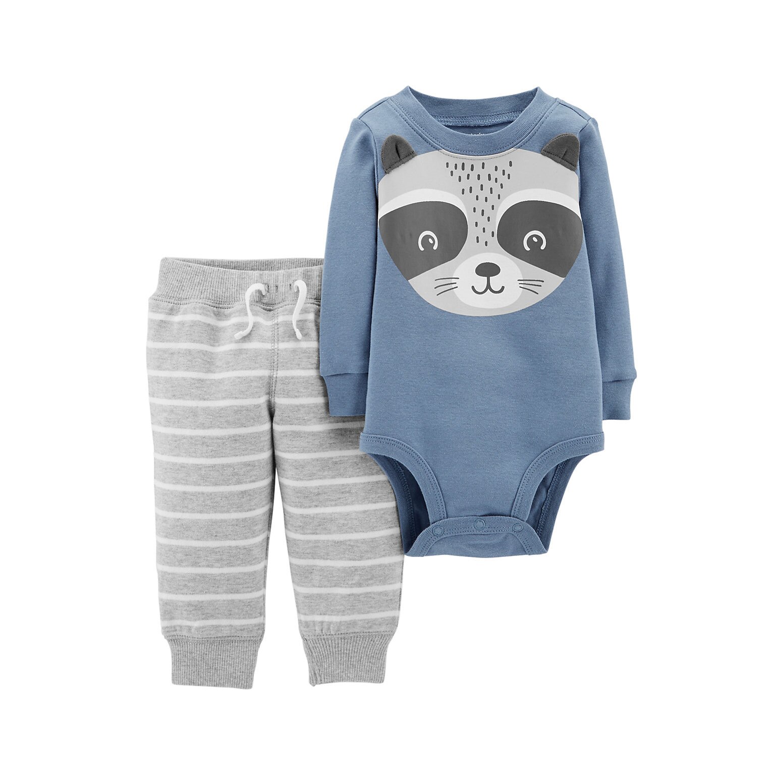 Set body cu imprimeu baieti,Carter's,albastru/gri, marimea 18 luni