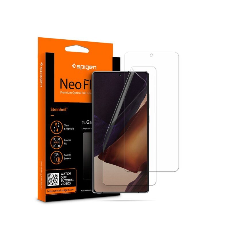Folie Silicon Premium Neo Flex Spigen Samsung Galaxy Note 20, Transparenta Case Friendly 2 Bucati In Pachet