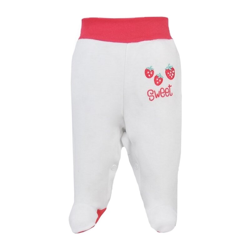 Pantaloni cu botosei pentru fete Koala Truskawka 416C, Alb, Alb, 80 CM
