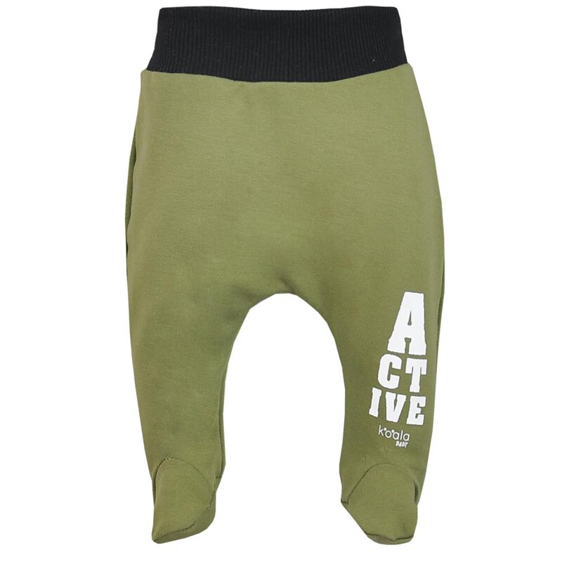Pantaloni cu botosei pentru baieti Koala Active 07-842V, Verde, 68 cm
