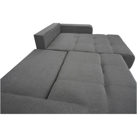 Coltar extensibil Minimaxx Spur, 270x166 cm, reversibil, stofa culoare Gri Stone