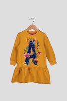 agatha ruiz de la prada rochie evazata cu broderie florala ocrualbastruverde 14y standard imagen 34_0_
0