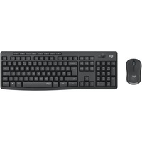 Kit wireless tastatura si mouse Logitech MK295 Silent, US layout, Graphite
