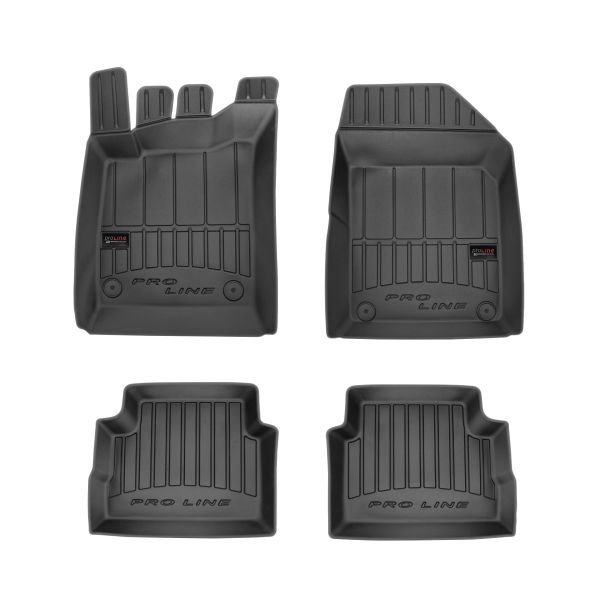 Set 4 covorase auto tip tavita Frogum, Cauciuc, pentru OPEL VECTRA C 04.02-01.09, Negru