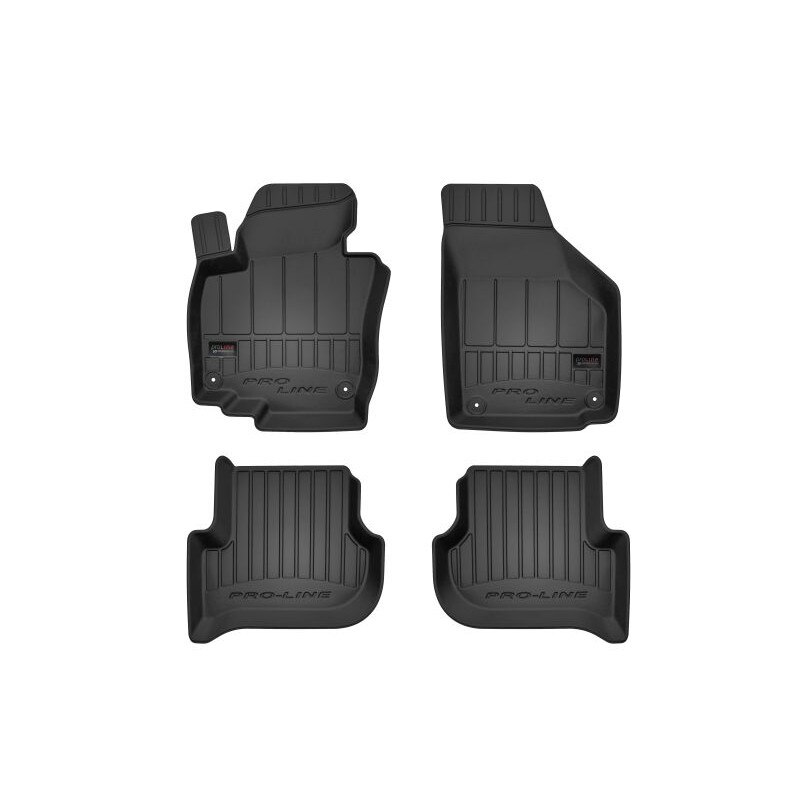 Set 4 covorase auto tip tavita Frogum, Cauciuc, pentru SKODA YETI 05.09-12.17 CROSSOVER, Negru