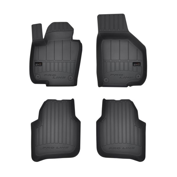 Set 4 covorase auto tip tavita Frogum, Cauciuc, pentru SKODA SUPERB II 03.08-05.15, Negru