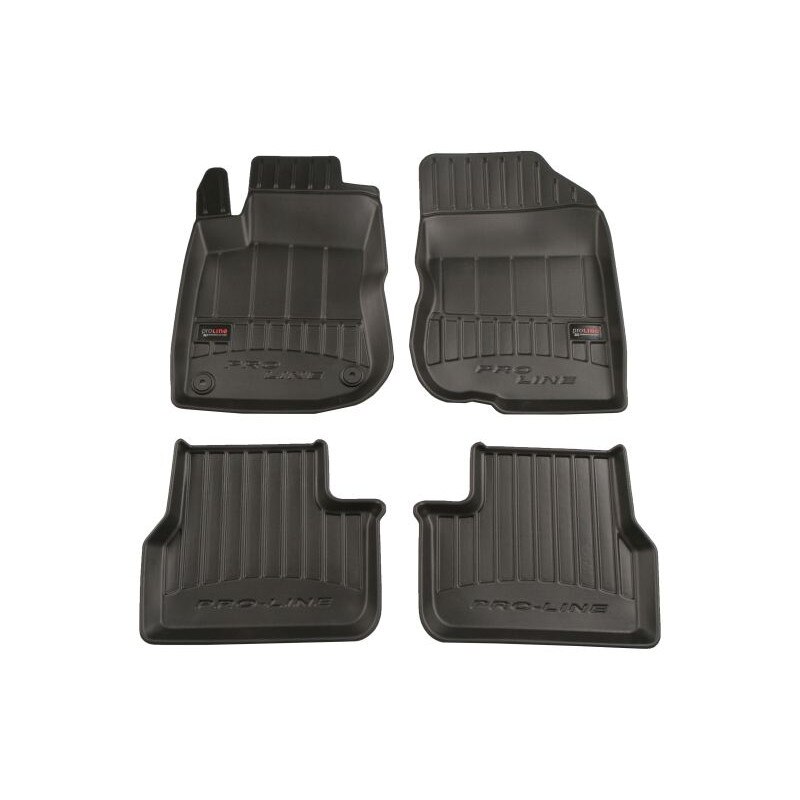 Set 4 covorase auto tip tavita Frogum, Cauciuc, pentru PEUGEOT 208 I 03.12- HATCHBACK, Negru