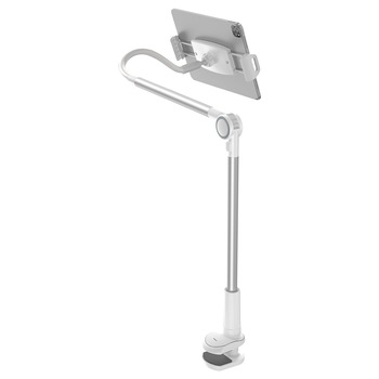 Suport telefon/tableta 4.7''-12.9'', Baseus Otaku Life Rotary, cu prindere de birou, aluminiu/plastic, alb Suport telefon/tableta 4.7''-12.9'', Baseus Otaku Life Rotary, cu prindere de birou, aluminiu/plastic, alb