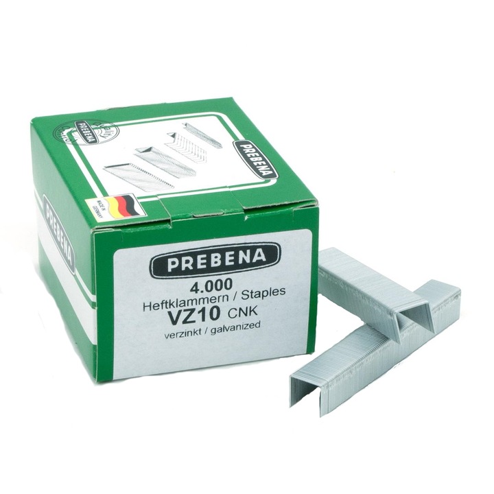 Capse, Prebena, VZ10CNK, argintiu, 4.000 bucati, pentru capsatorul HFVZ10