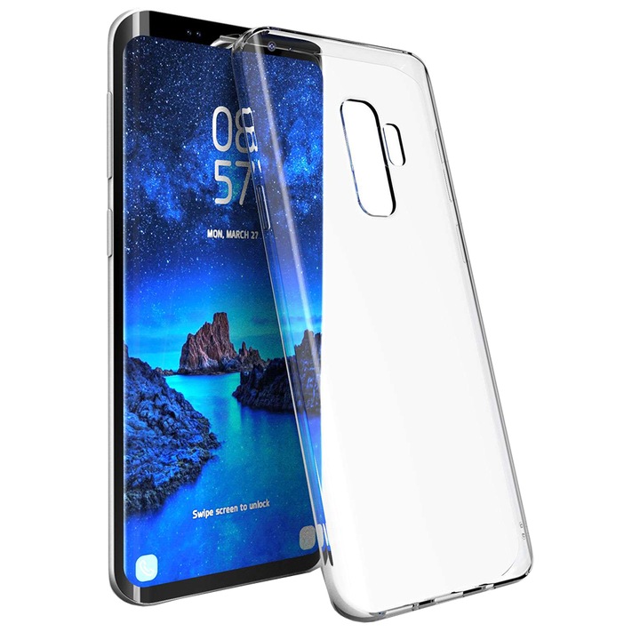 Husa Transparenta din SIlicon Optim Clear Compatibila Samsung Galaxy S9 Plus