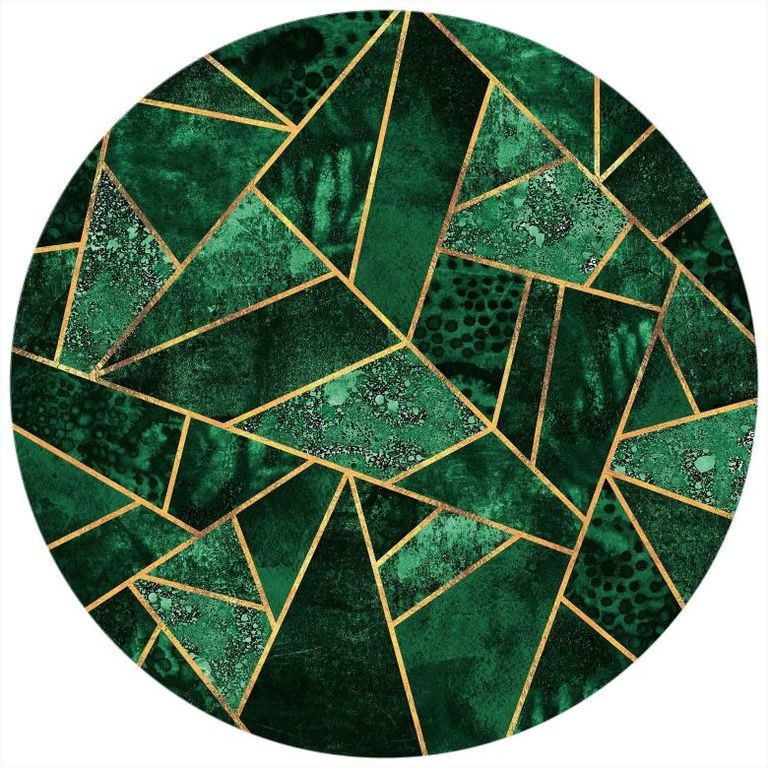 Fototapet rotund abstract Wizard Genius NW8956 dimensiune 140cm x 140cm verde