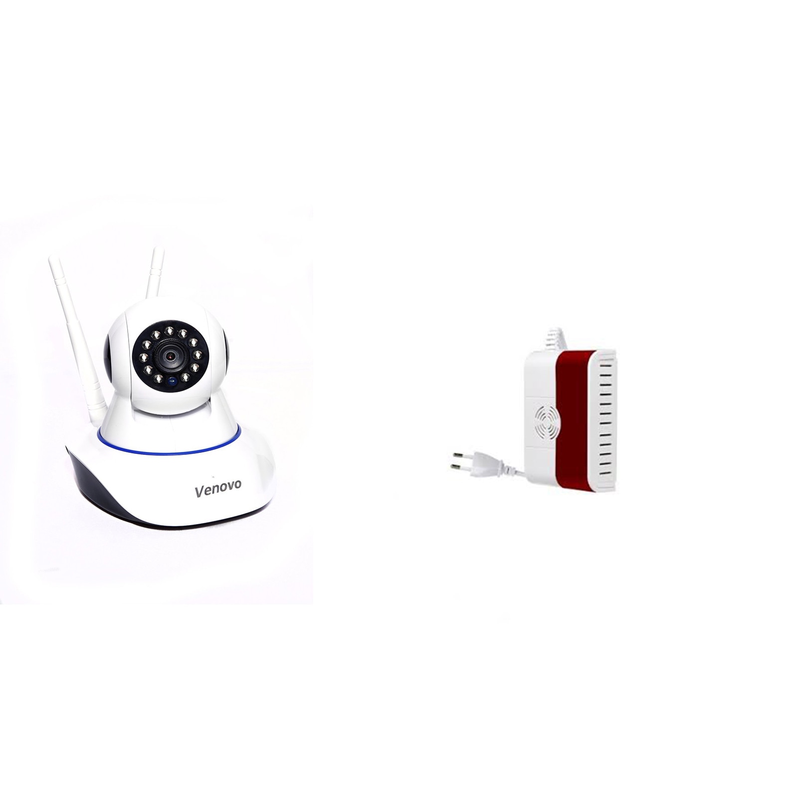 Kit Smart Camera Venovo, Alarm sistem, Tracking Obiect, Wi-Fi Camera 2 MP, Control Max 64 Wireless Senzor 433Mhz, 1 Gaz, Inregistrare MicroSD Card 64GB,APP Notificare Telefon Instant