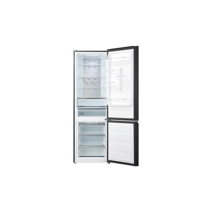 Combina frigorifica, EFC-1832 DNF GBK, Edesa, Sticla Cristal, Dual No Frost, 60 cm, 226 kWh an, 295 L, A ++