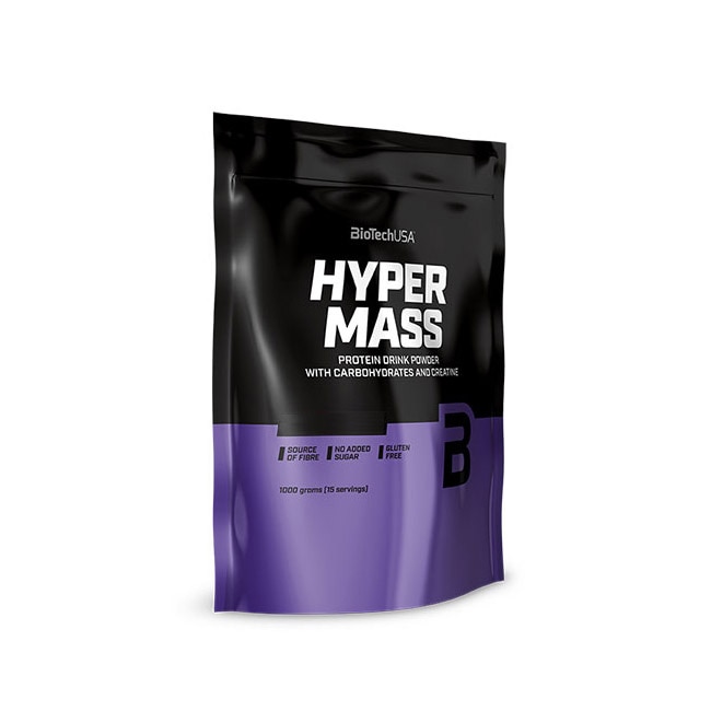 Pudra Energizanta Gainer Biotech Usa Hyper Mass Capsuni 1.000 Kg