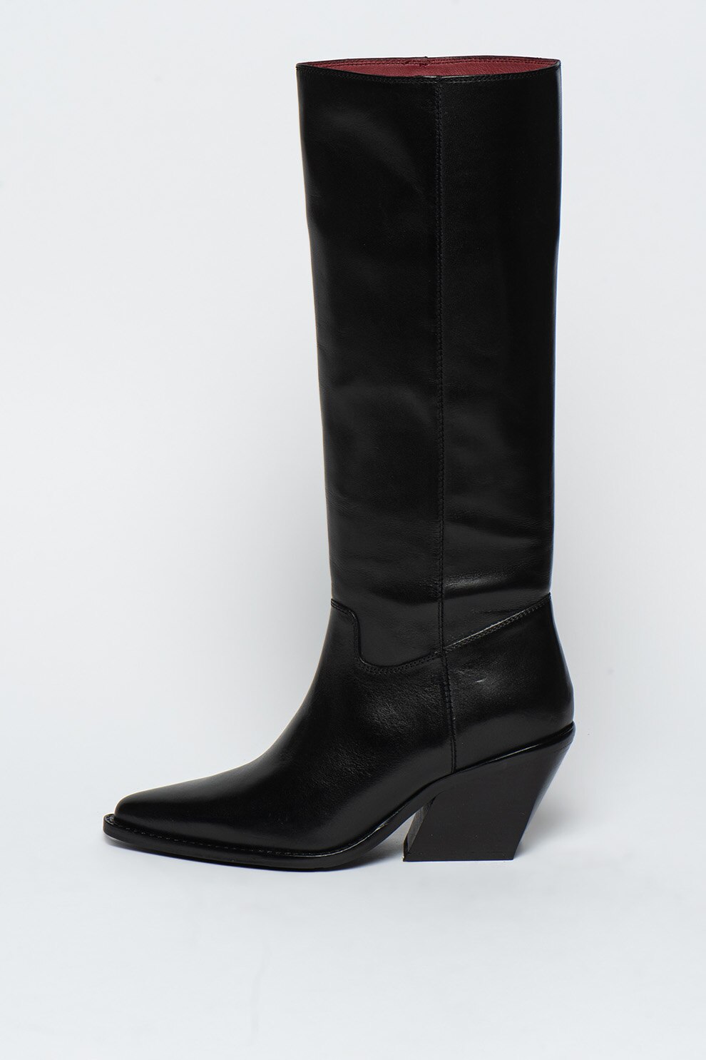 Bronx, Cizme lungi de piele Kole, Negru, 40