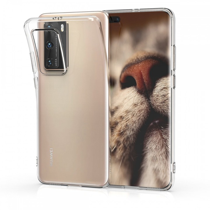 Huawei P40 Pro tok, szilikon, átlátszó, 51465.03