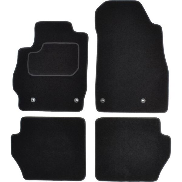 Set 4 covorase auto MAMMOOTH, Velur, pentru MAZDA 2 2007-2015 SALOON, Negru