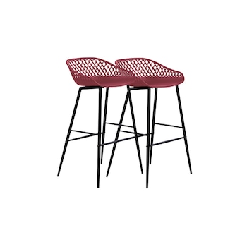 Set 2 scaune bar RAKI TOYAMA polipropilena 48x47x95cm mov negru Set 2 scaune bar RAKI TOYAMA polipropilena 48x47x95cm mov negru