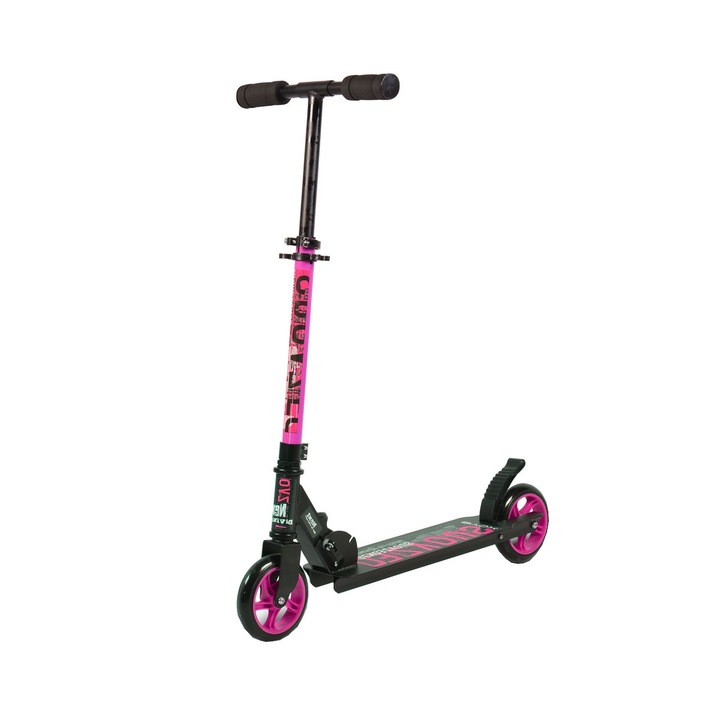 NOVOKIDS™ RendezVous alumínium robogó, Maximum 100 kg, Super Brake funkció, állítható magasságú fogantyú, kerékátmérő 145 mm, rózsaszín